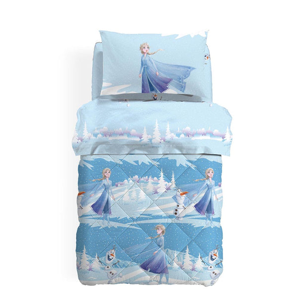 Completo Lenzuola Frozen Inverno in FLANELLA di Cotone Caleffi Disney –  Tempesta Home