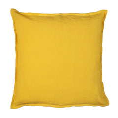 Soffio cuscino fazzini in puro lino giallo